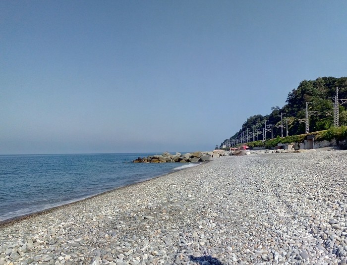 Sea, sea... And only 30 km to Sochi. - My, Black Sea, Summer, No people