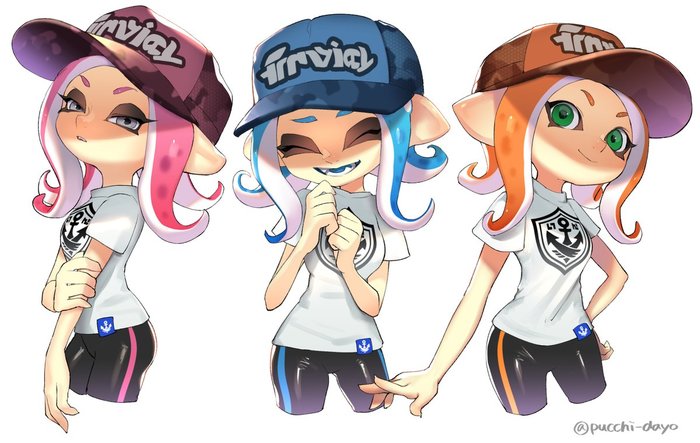 Such different octo cuties - Splatoon, Octolings, Octoexpansion, Agent 8, , Art, Games