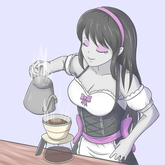 Coffee is never too much - My little pony, Equestria girls, Octavia melody, Sumin6301, Maid