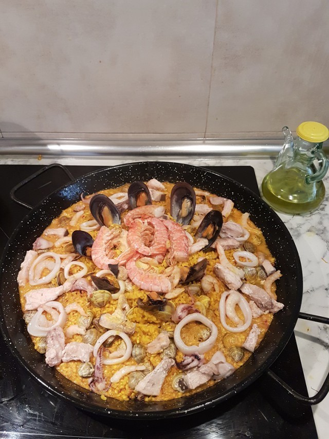 Spanish Cuisine: Seafood Paella - My, Spain, Spanish cuisine, Recipe, Longpost, Seafood, Paella