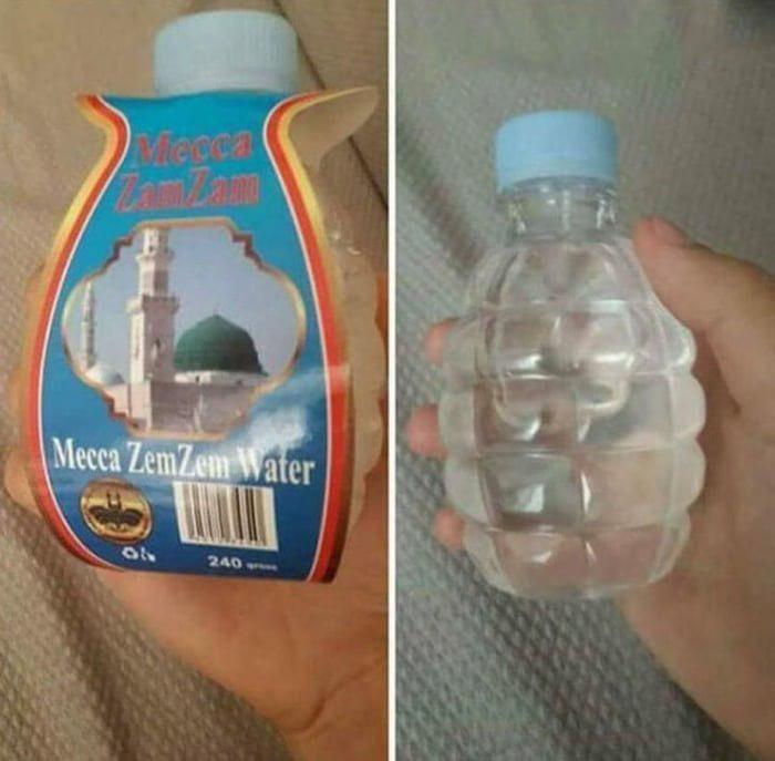 A bottle of water from Said Arabia - Water, Bomb, Saudi Arabia