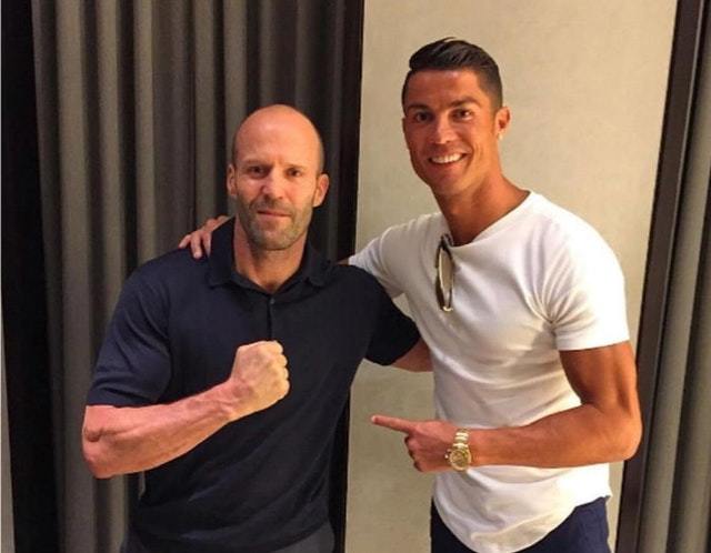 The world's best actor takes a photo with Jason Statham - Cristiano Ronaldo, Jason Statham, The photo