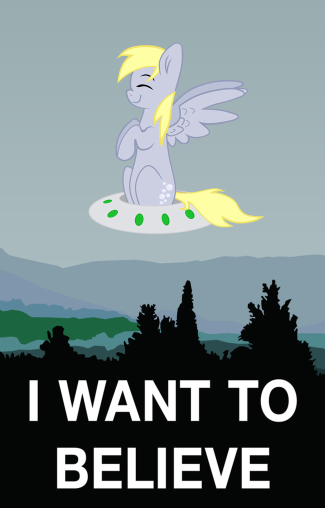 I want to believe
 - My Little Pony, PonyArt, Derpy Hooves