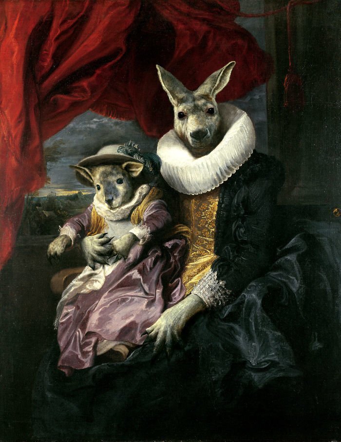 Animal aristocracy - Art, Animals, Humor, Artist, Longpost