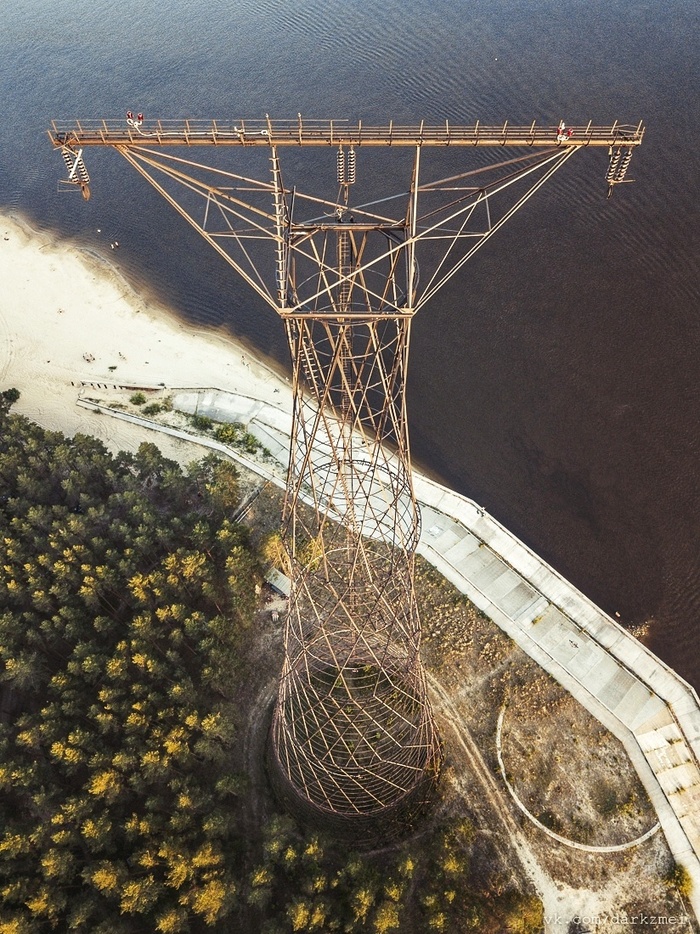 Shukhov Tower on the Oka River - My, View from above, Drone, Dji, Aerial photography, Shukhov tower, Oka