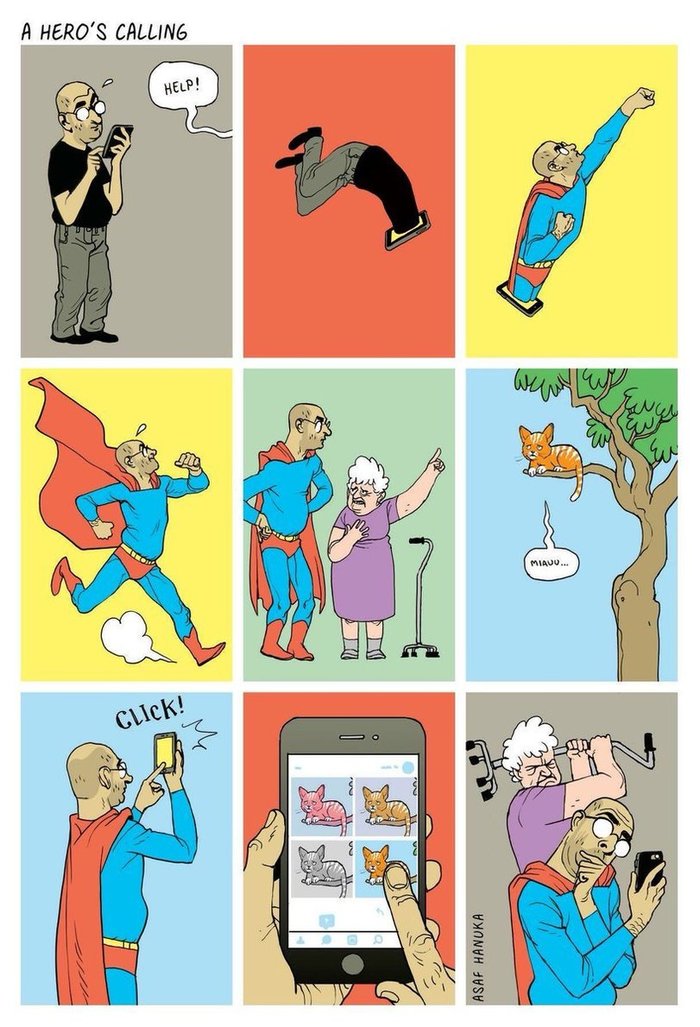 Instagram man to the rescue - Asaf hanuka, Comics, Photo Filters