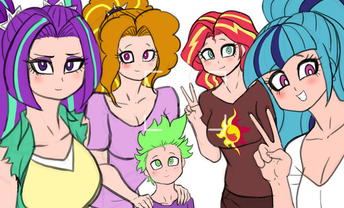  My Little Pony, Dazzlings, Sunset Shimmer, Rarity, Twilight Sparkle, , Franschesco, 