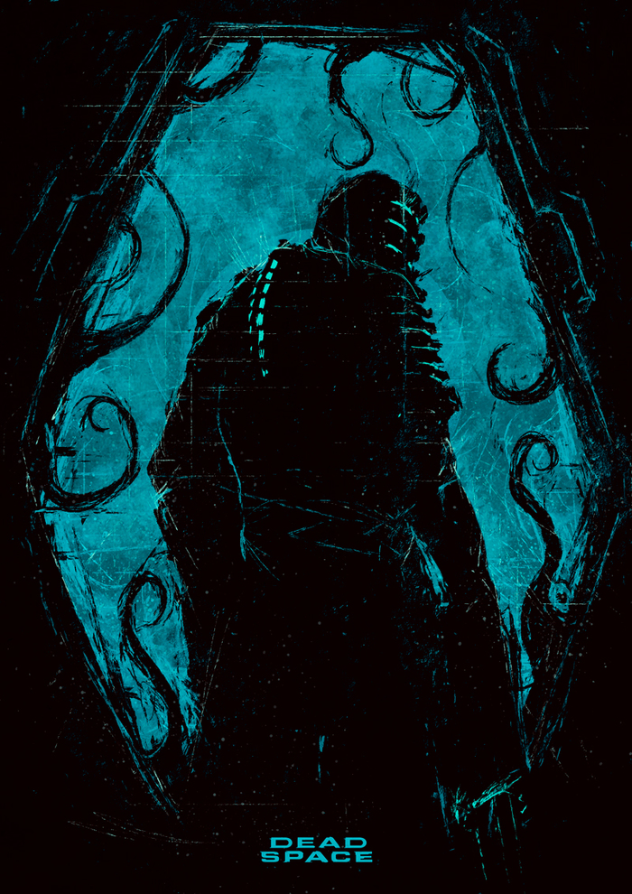 Dead space - My, Dead space, Poster, Longpost, Games, Drawing, Digital drawing