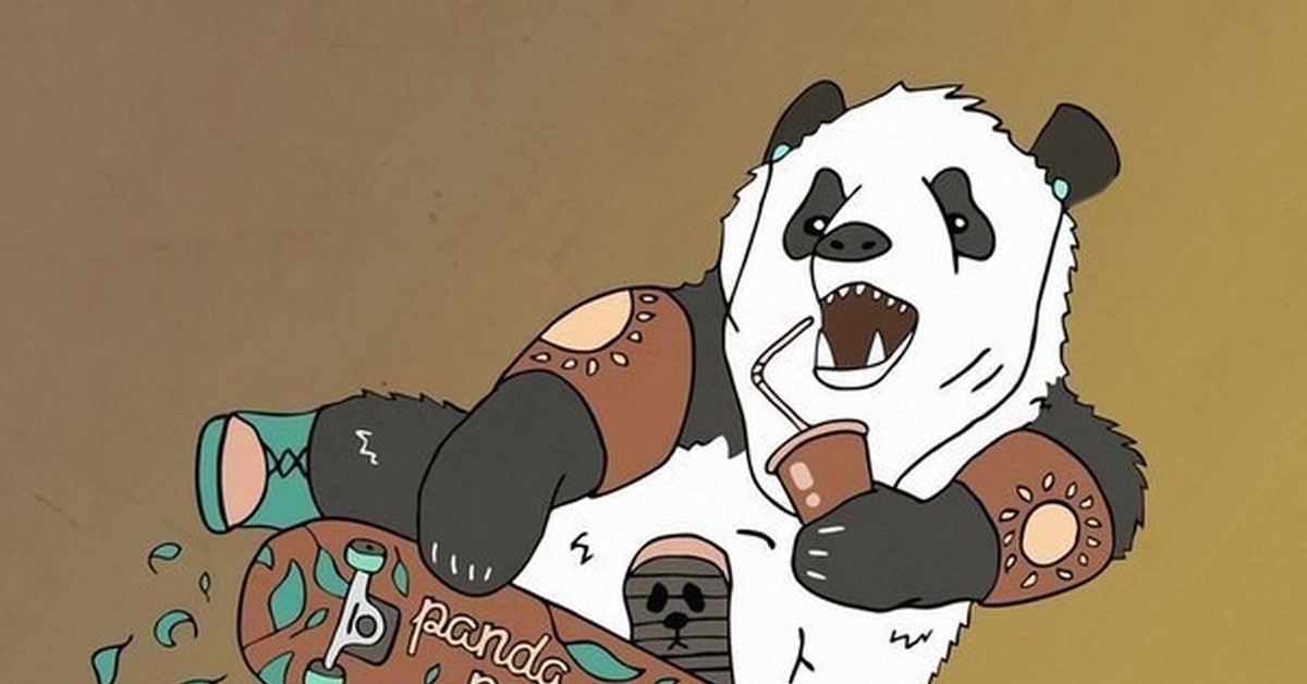 Брутто панда. Панда арт. Панда в стиле арт. Крутая Панда. Панда на скейте.