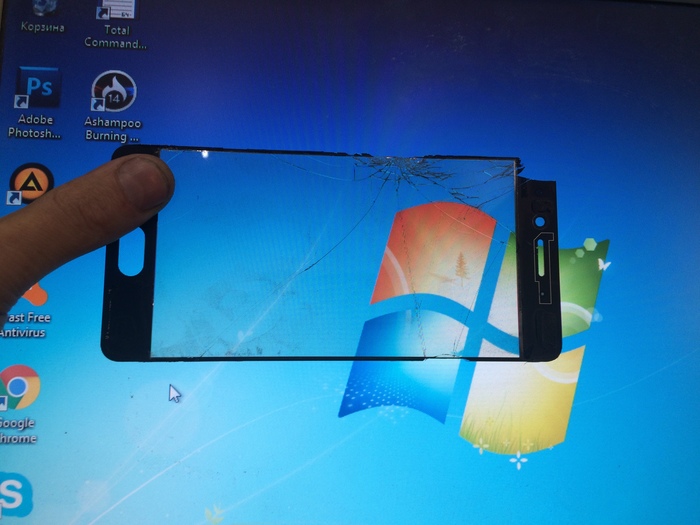 Phone glass and monitor - My, Монитор, Telephone, Xiaomi, Glass on your phone, Longpost