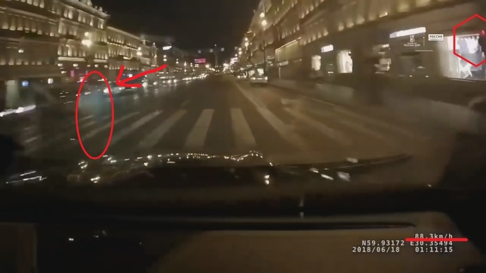 Street racer knocked down a pedestrian at a speed of 88 km/h - Incident, Saint Petersburg, Ballerinas, A pedestrian, Violation of traffic rules, Street racing