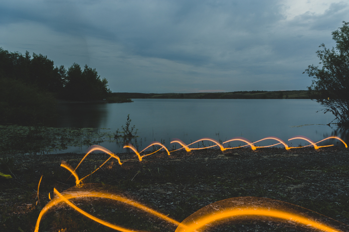 Человек-светлячок - Моё, Берег, Freezelight, Начинающий фотограф, Фризлайт