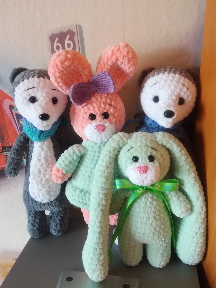 marshmallow toys - My, Crochet, Toys, Longpost