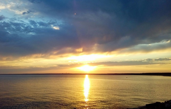 Sunrise at the Novosibirsk Reservoir - My, The photo, Water, dawn