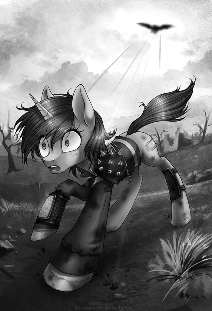 Первая встреча - My Little Pony, Original Character, Calamity, Littlepip, Fallout: Equestria