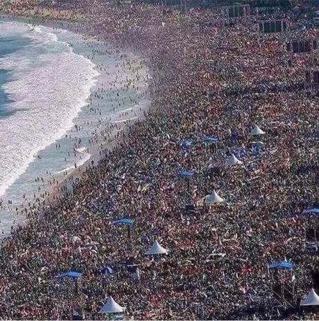 Brazilian beach, if you lost a child, it will be easier to have a new one - Beach, People, Crowd, Brazil, Rio de Janeiro