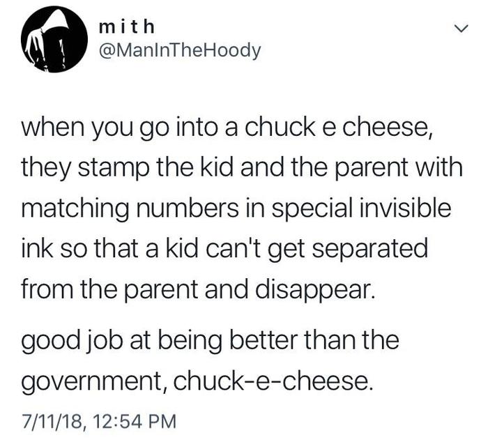 It would be interesting to see something similar in Russia - Parents, Chuk-e-Cheese, Care