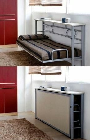 Folding bed in a small apartment - Pinterest, Interior, Furniture, , Longpost