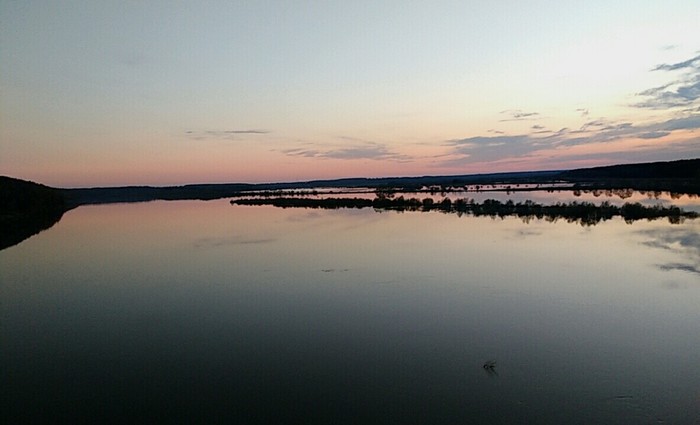 Sunset on the Oka - River, My, Oka, Sunset, No filters