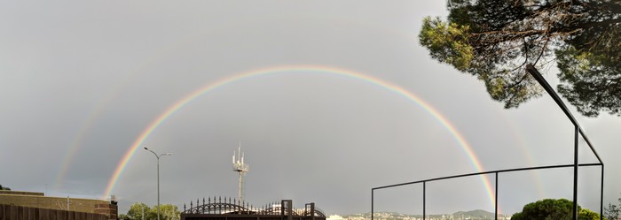 Double Rainbow - My, Rainbow, Double Rainbow, Rain, Adler, Sochi