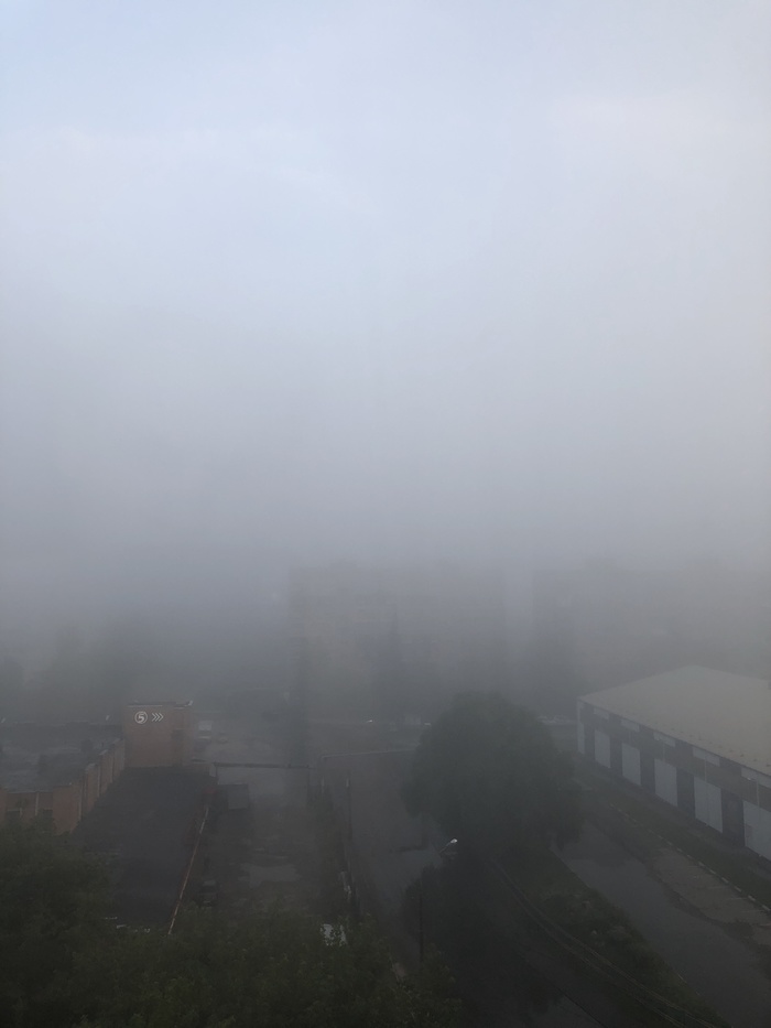 Morning fog - Morning, Fog, My, Nizhny Novgorod