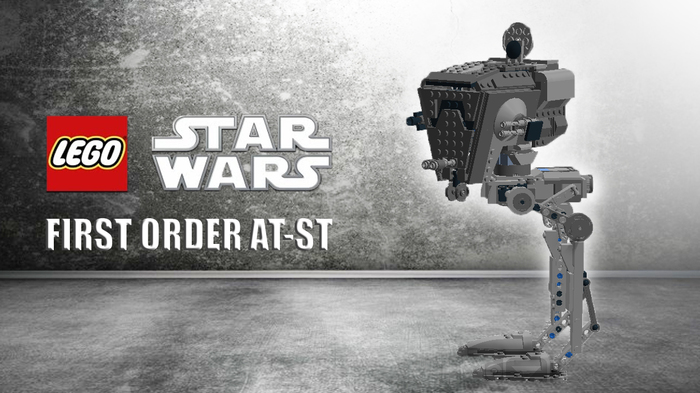 AT-ST of the First Order - My, Lego, Lego star wars, Star Wars, Star Wars VIII: The Last Jedi, At-St, First Order, Longpost