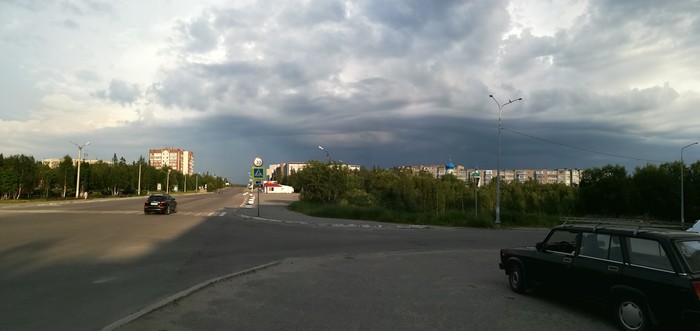 Перед грозой и после - Моё, Ковдор, Гроза, Фото на тапок, Облака, Длиннопост