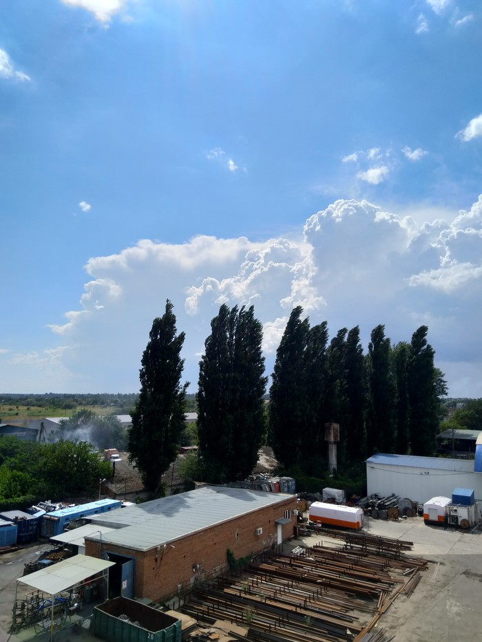 Thunder front - My, Thunderstorm, Photo on sneaker, Dinskaya, Longpost