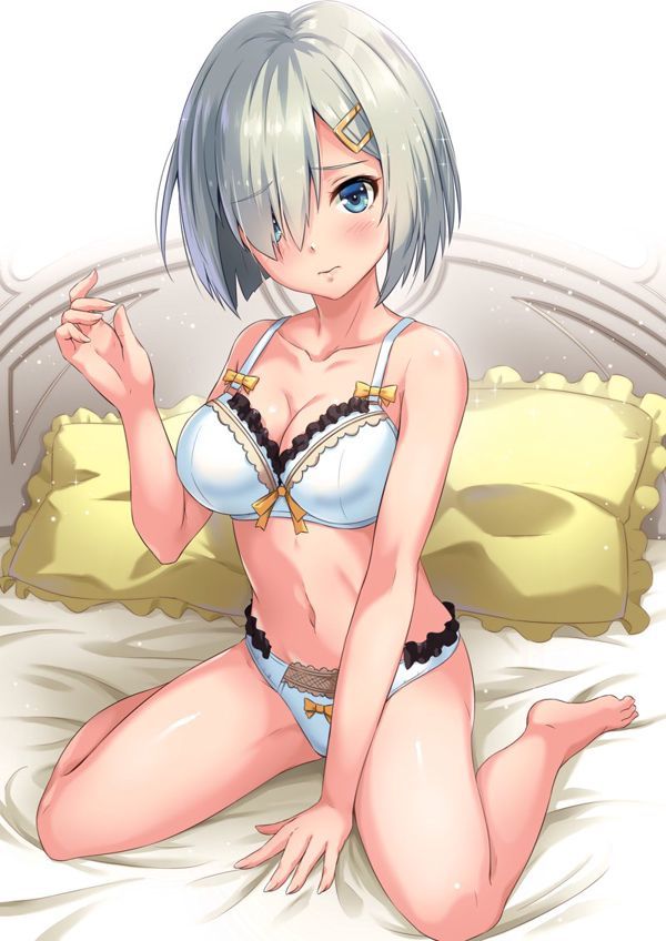 Hamakaze (художник: Sakiyamama) - NSFW, Sakiyamama, Kantai Collection, Аниме, Anime Art, Hamakaze, Юката, Кимоно, Нижнее белье, Длиннопост