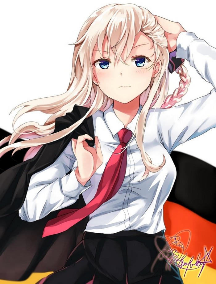 Wilhelmina Braunschweig - Аниме, High School Fleet, Wilhelmina Braunschweig, Anime Art, Длиннопост