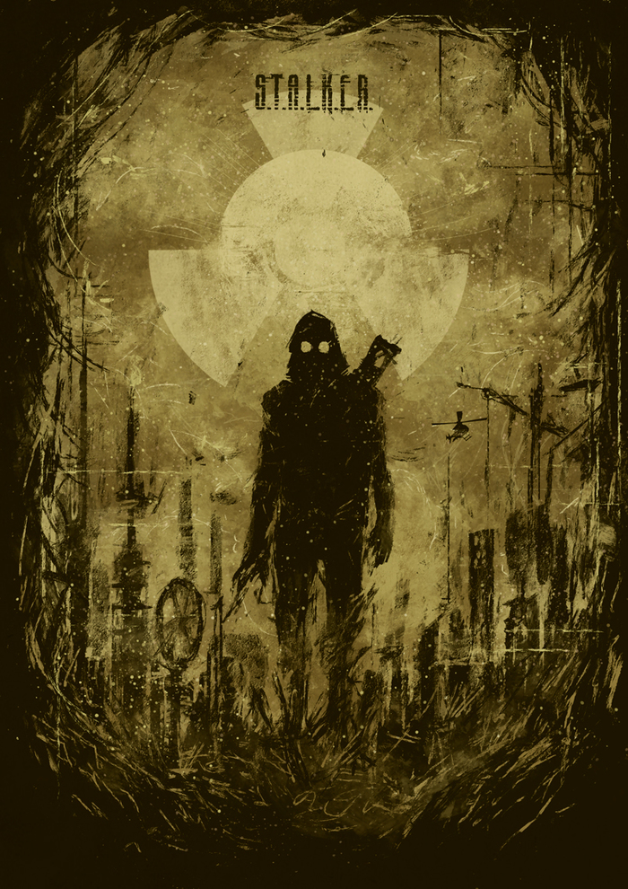 STALKER - My, Stalker, Poster, Stalker shadow of chernobyl, Longpost, Games, Drawing, Digital drawing, Stalker: Shadow of Chernobyl