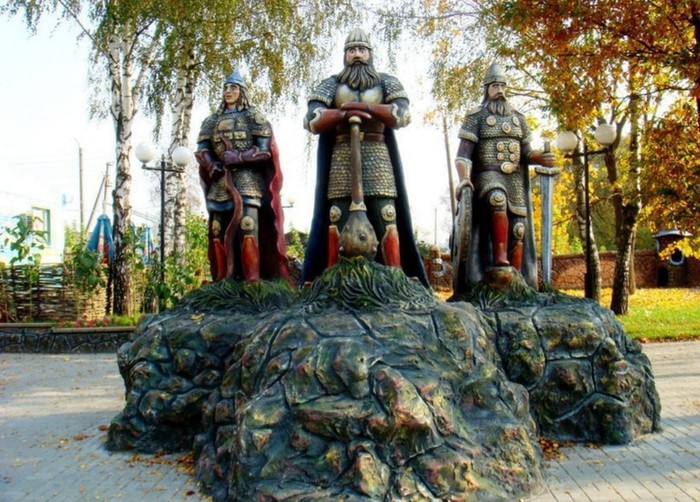 Park Three heroes. City of Kozelsk, Kaluga region. - Three heroes, Kozelsk, Kaluga region, Story, Epics