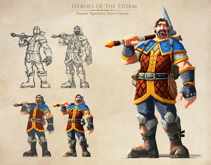 Character concept art for HOTS. - Warcraft, Blizzard, World of warcraft, Wow, Creation, Game art, HOTS, Art