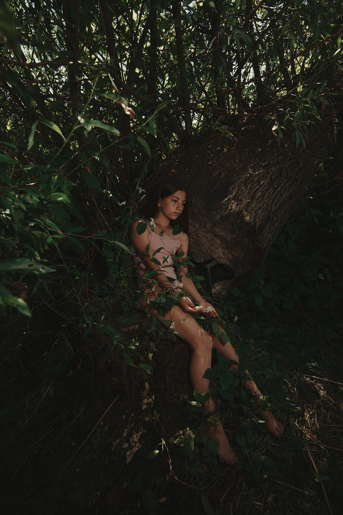 Цвет в изумрудных тенях Портрет, фотография, лето, длиннопост