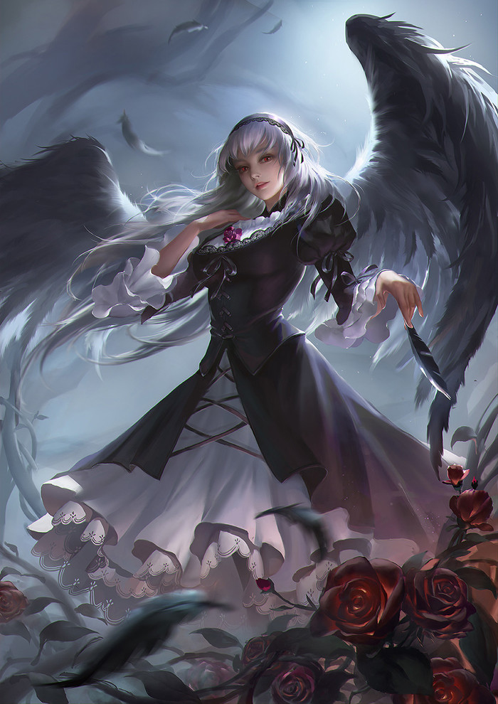 Suigintou - Anime art, Anime, Rozen maiden, Suigintou, 