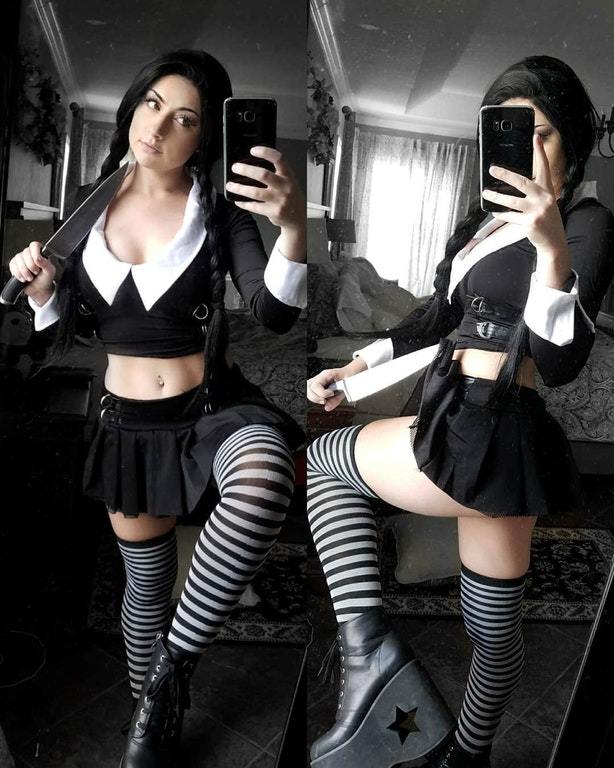 Karrigan Taylor as Wednesday Addams - Cosplay, Wensday Addams, The Addams Family