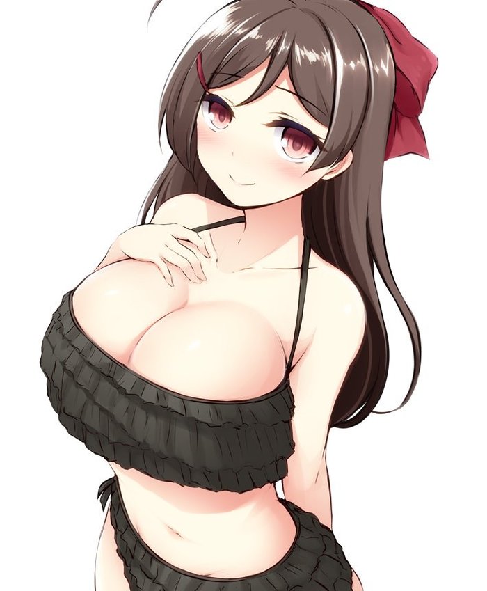 Mamiya - NSFW, Kantai Collection, Mamiya, Сиськи, Этти, Anime Art, Аниме