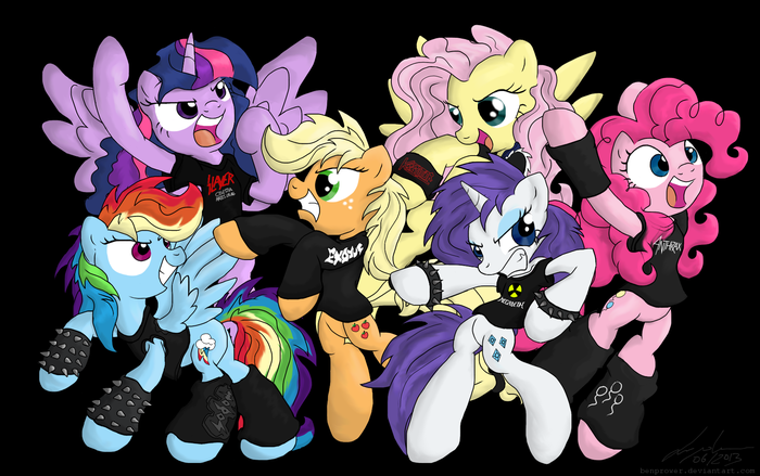 Mane six mosh pit!