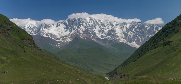 View from Ushguli village - My, Georgia, Svaneti, The mountains, Ushguli