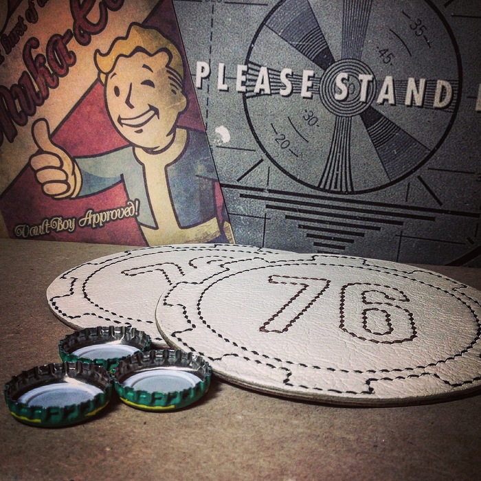 Warden vault 76 coaster - My, Leather craft, Fallout 76, Fallout shelter, Krasnodar, Birdekel, Video, Longpost