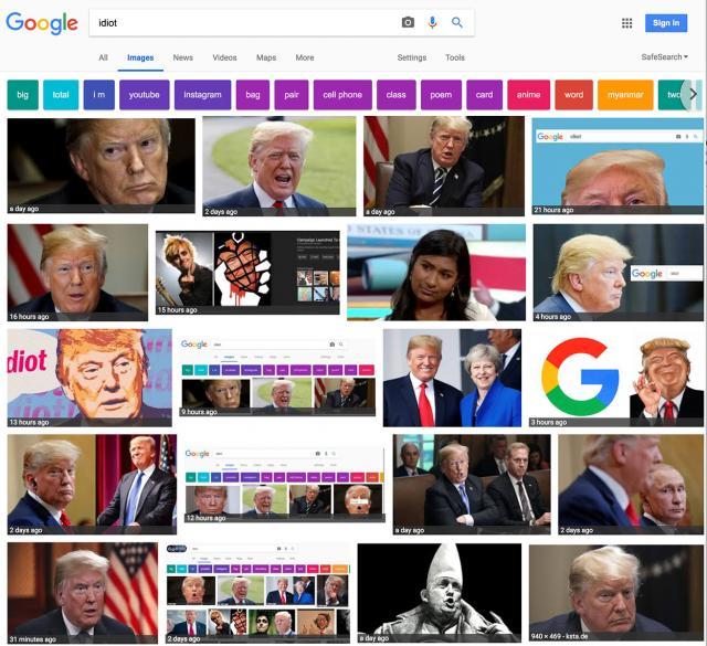 Another search bomb exploded on the Internet - Donald Trump, Search queries, 