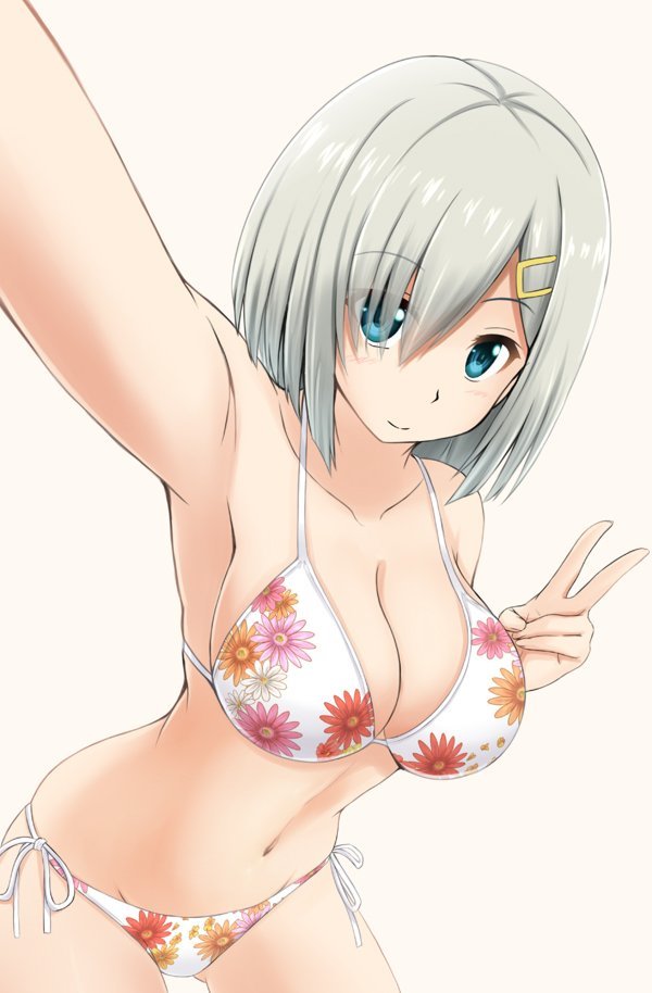 Hamakaze (Artist: Fuuma Nagi) - NSFW, Kantai collection, Anime, Anime art, Hamakaze, Swimsuit, Pullover, Longpost