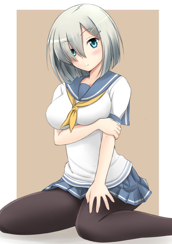 Hamakaze (Artist: Fuuma Nagi) - NSFW, Kantai collection, Anime, Anime art, Hamakaze, Swimsuit, Pullover, Longpost