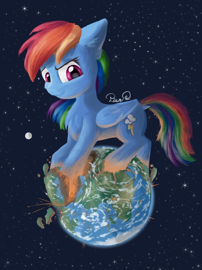Армагеддон My Little Pony, Rainbow Dash, Планета Земля, Semi-grimdark, Ravistdash