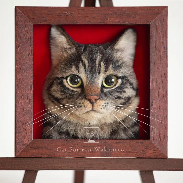 Japanese Artist Creates Realistic Cat Portraits - cat, , Felt, , Art, Fluffy, 9GAG, , GIF, Video, Longpost