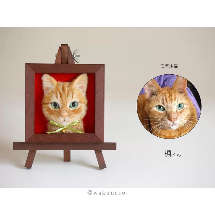 Japanese Artist Creates Realistic Cat Portraits - cat, , Felt, , Art, Fluffy, 9GAG, , GIF, Video, Longpost