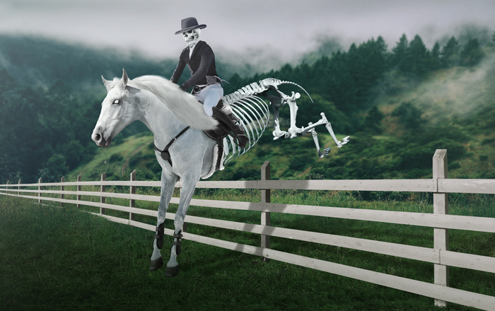 Rider on a pale horse... - My, Photoshop, Rider, Death, Horses, Gif animation, GIF, Longpost