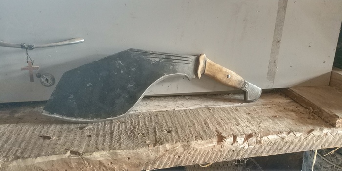 Knife for cutting beets. - My, Knife, Horns, Tree, Steel, Needlework without process