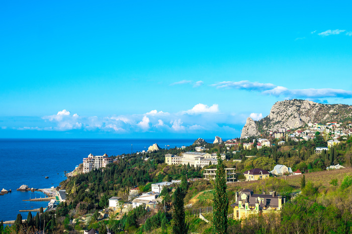 All Simeiz in one photo - My, Simeiz, Yalta, Crimea, Crimea is ours, Russia, Sea, Summer, Happiness