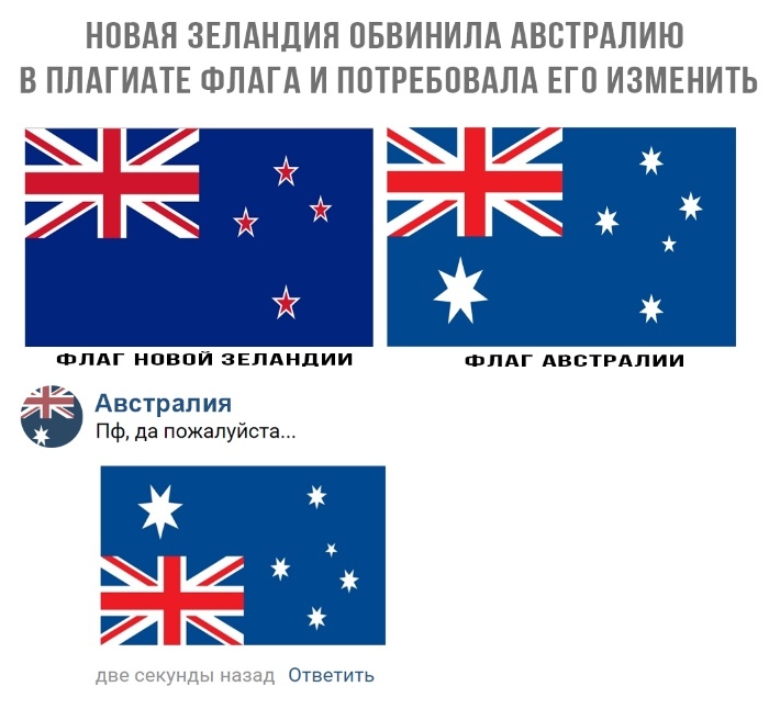 Change the flag? Easily! - New Zealand, Australia, Flag, Humor